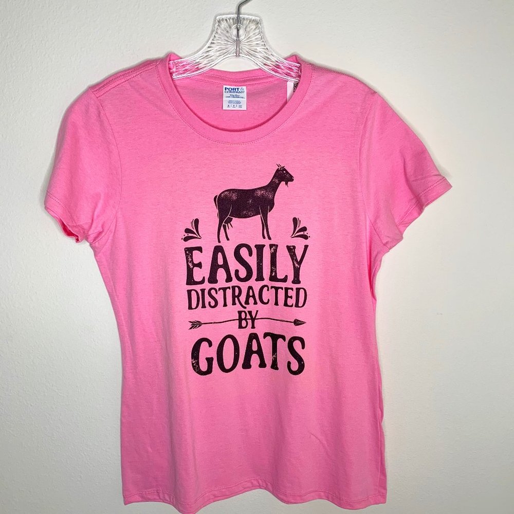 Port & Co. "Easily Distracted by Goat's T Shirt